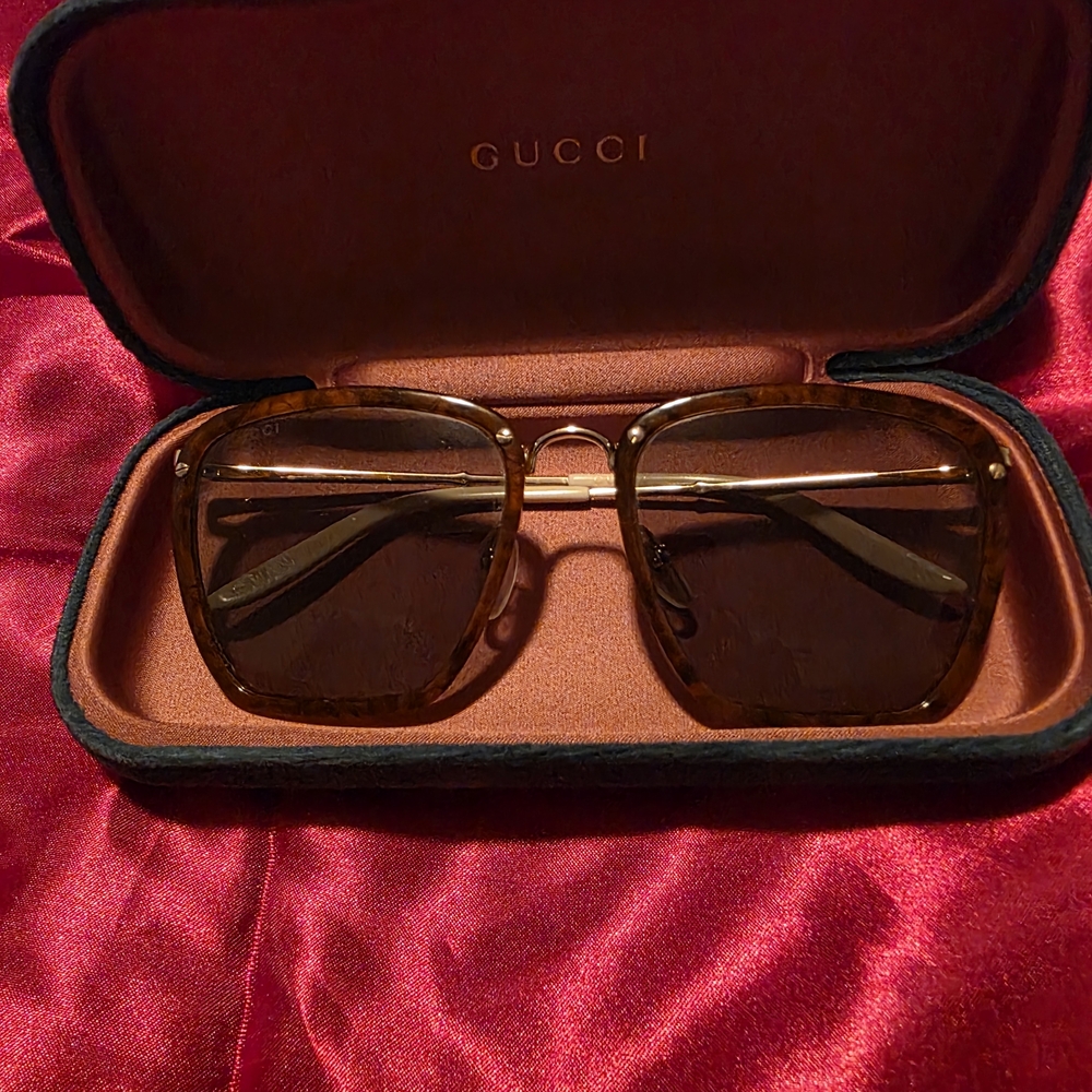 Gucci Tortoise Shell Square Sunglasses
